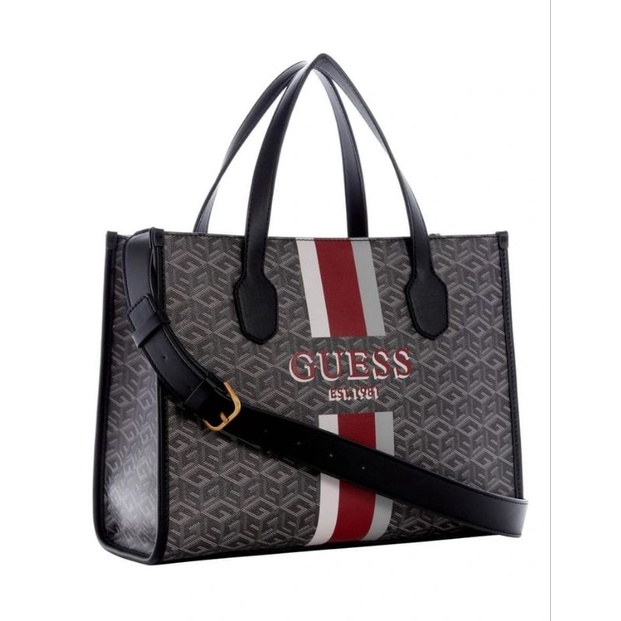 9.9 SALE | GUESSS Silvana Logo Book Tote Bag