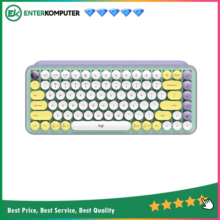 Logitech POP Keys Wireless Mechanical Emoji Keyboard - Daydream