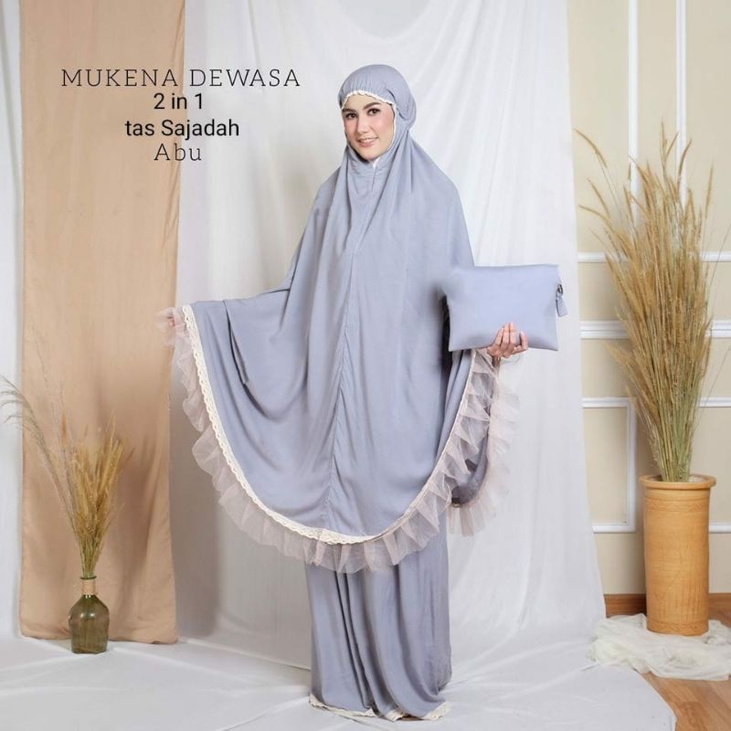 GMM | Mukena Katun Tile 2in1 + Tas sajadah