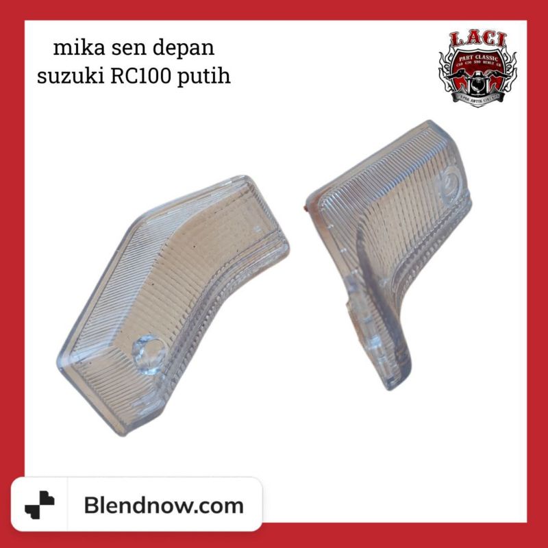 mika kaca sen sein riting depan suzuki RC100 bravo putih bening