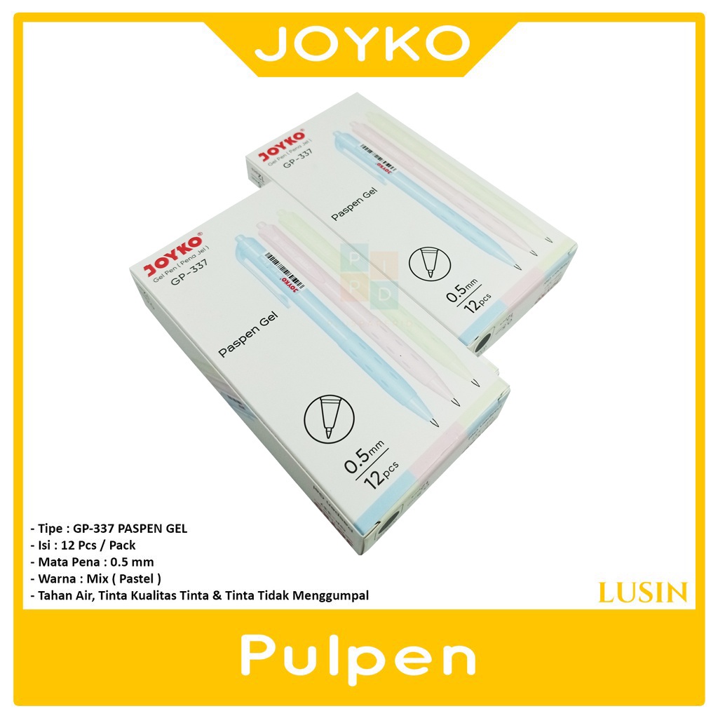 

JOYKO - Pulpen Gel Pen GP - 337 Paspen Gel - Lusin