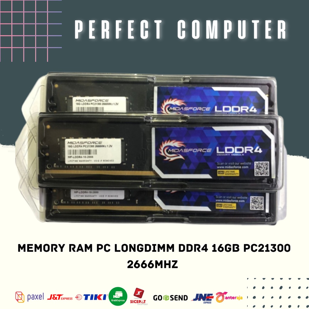 MEMORY RAM PC LONGDIMM DDR4 16GB PC21300 2666Mhz