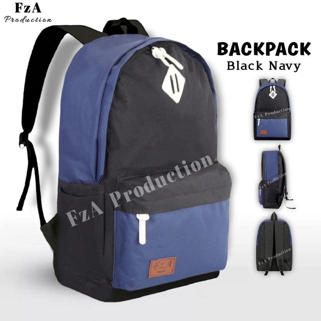 Tas Ransel  Punggung Distro Casual Pria Wanita / Tas Ransel Laptop Original FzA FREE Tas Waistbag Trendy