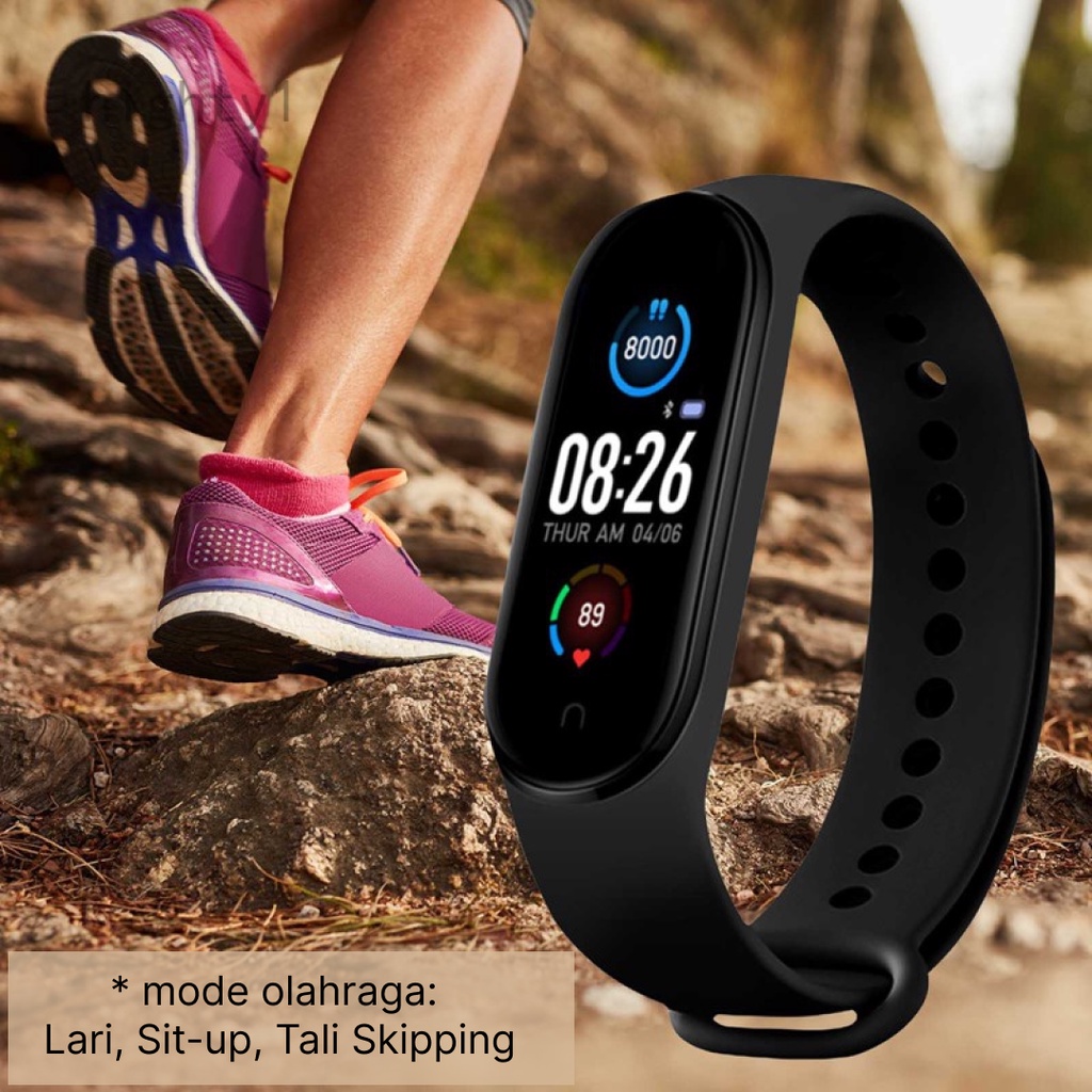 Smart Band M6 Smartwatch Monitor Jantung Tahan Air Bluetooth 4.0