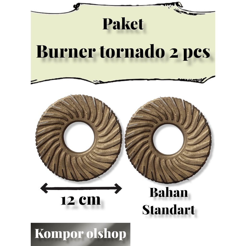 ( 2 pcs ) Burner BGX TORNADO TEBAL Tungku KUNINGAN Model Kompor Gas Rinnai / Burner kompor gas rinna