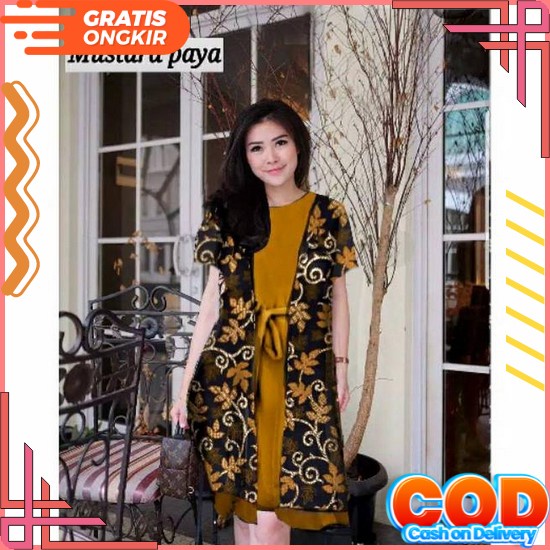 Dres Batik Modern / Dres Batik Terbaru Kombinasi / Gaun Pesta Batik Dres Batik Modern Baju Pesta Nat