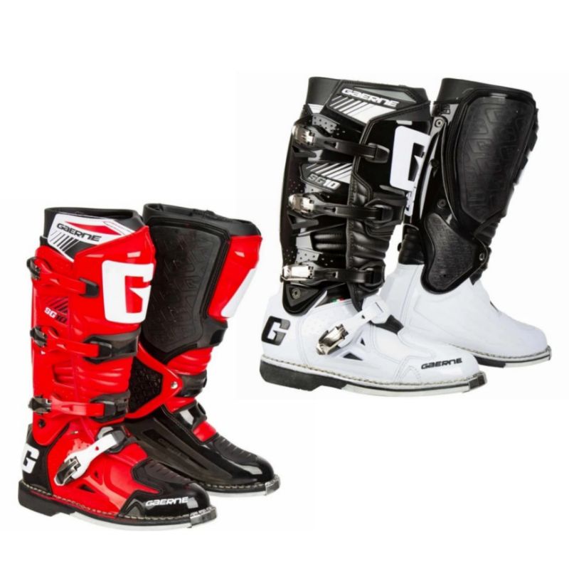 SEPATU GAERNE SG-10 BOOTS CROSS GAERNE SG10 BLACK WHITE