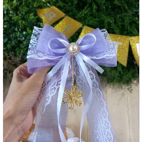 korean ribbon brooch // pita lightstick aplikasi hiasan dekorasi