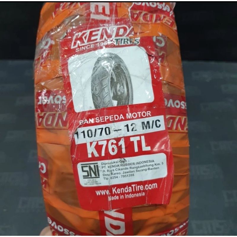 Ban Luar MotorMerk Kenda
Uk 110/70-12 dan 120/70-12