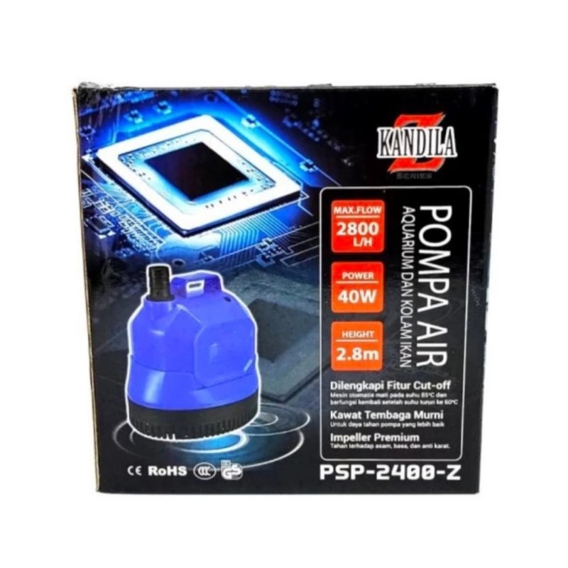 Mesin Kolam Koi Kandila PSP 2400 Z Naik 2.8 M Mesin Celup Kolam Filter