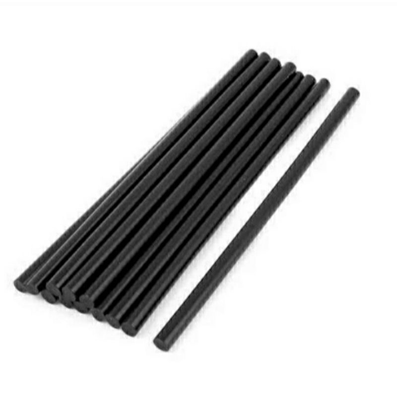 Isi Lem Tembak Hitam Glue Gund Kecil 7mm x 20cm jual per/1pak isi 12pcs Lem bakar kecil