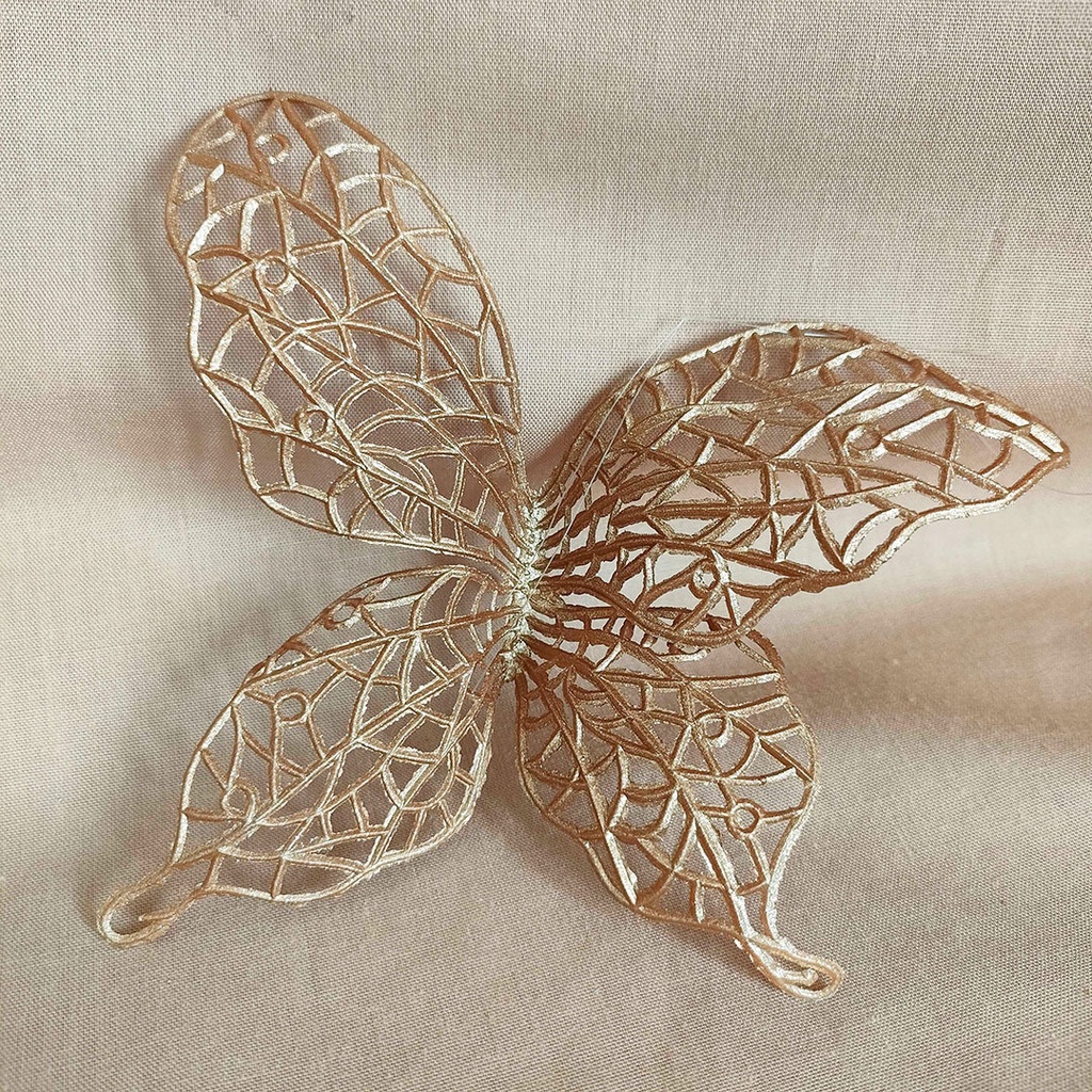 Artificial Gold Butterfly  Ramadhan Hampers Decoration Lebaran Dekorasi Idul Fitri Hari Raya Hiasan Bunga Palsu Artificial Flower Bunga Plstik Hias