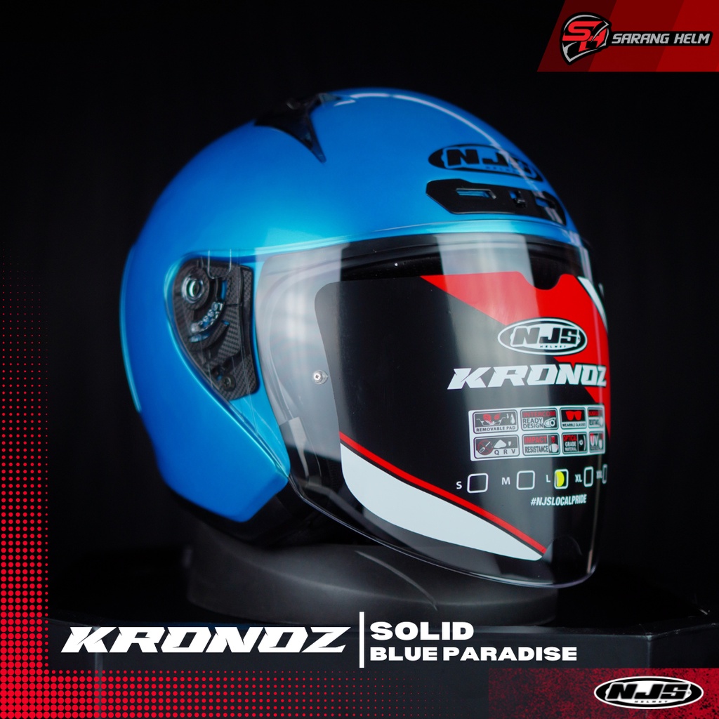 NJS Kronoz Solid - Helm Half Face | NJS | Kronoz | Kronoz Polos | Kronoz Ori | Helm Polos | NJS Kronoz | NJS ORI | SNI