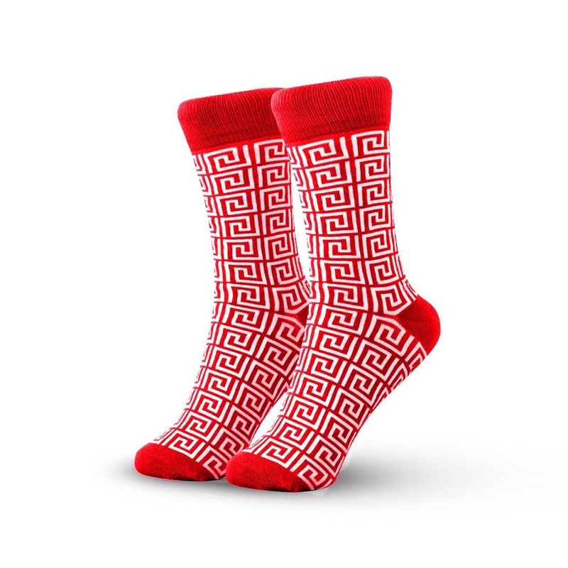 Mazzy Dazzy Red - Kaos Kaki Motif Murah