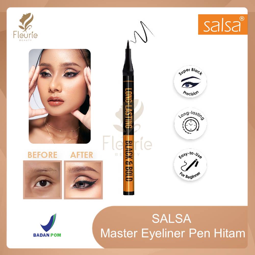 SALSA Bold Eyeliner Pen Hitam Original BPOM