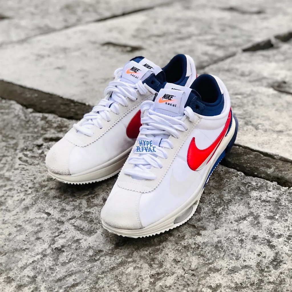 Nike x Sacai Zoom Cortez 4.0 SP White University Red Blue