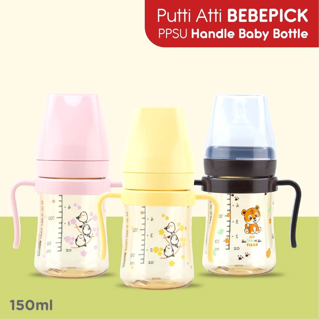Putti Atti Bebepick PPSU Handle Baby Bottle 250ml DAN 150 ml / botol susu bayi