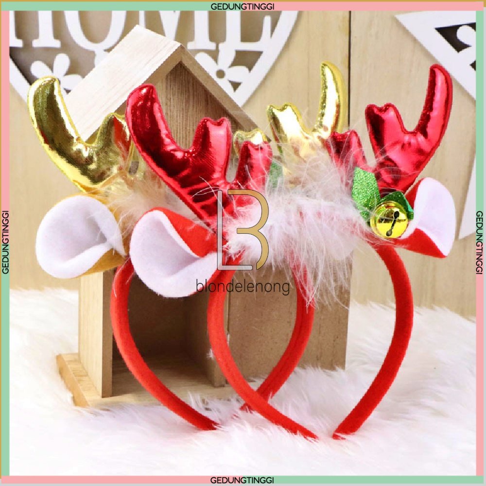 Bando Bandana Natal Topi Santa Claus Tanduk Telinga Rusa Merry Christmas Aksesoris Accesories Ornamen Pita Rambut Wig Dewasa Anak Bayi Baby Beruang Bunny Gajah Dino Kupu Mickey Perempuan Cewek Nyala Lampu Led Pom Cute Lucu Imut Korea Viral Murah 1 2 Tahun