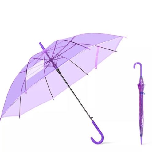 Payung Transparan Polos Warna Warni / Payung Bening Payung Korea Rainbow Umbrella Fashionable