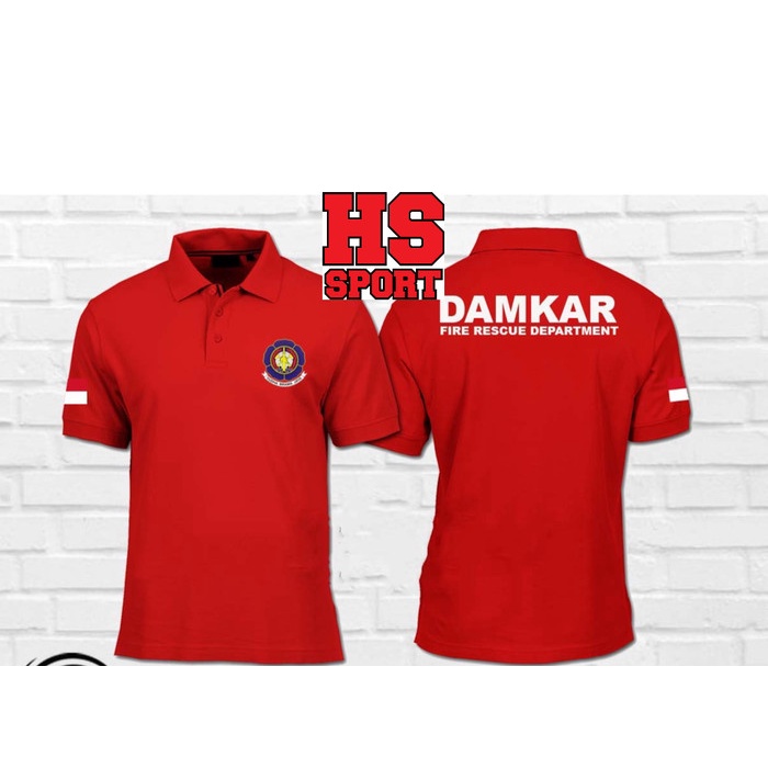 KAOS POLO DAMKAR - BAJU KERAH DAMKAR - PEMADAM KEBAKARAN