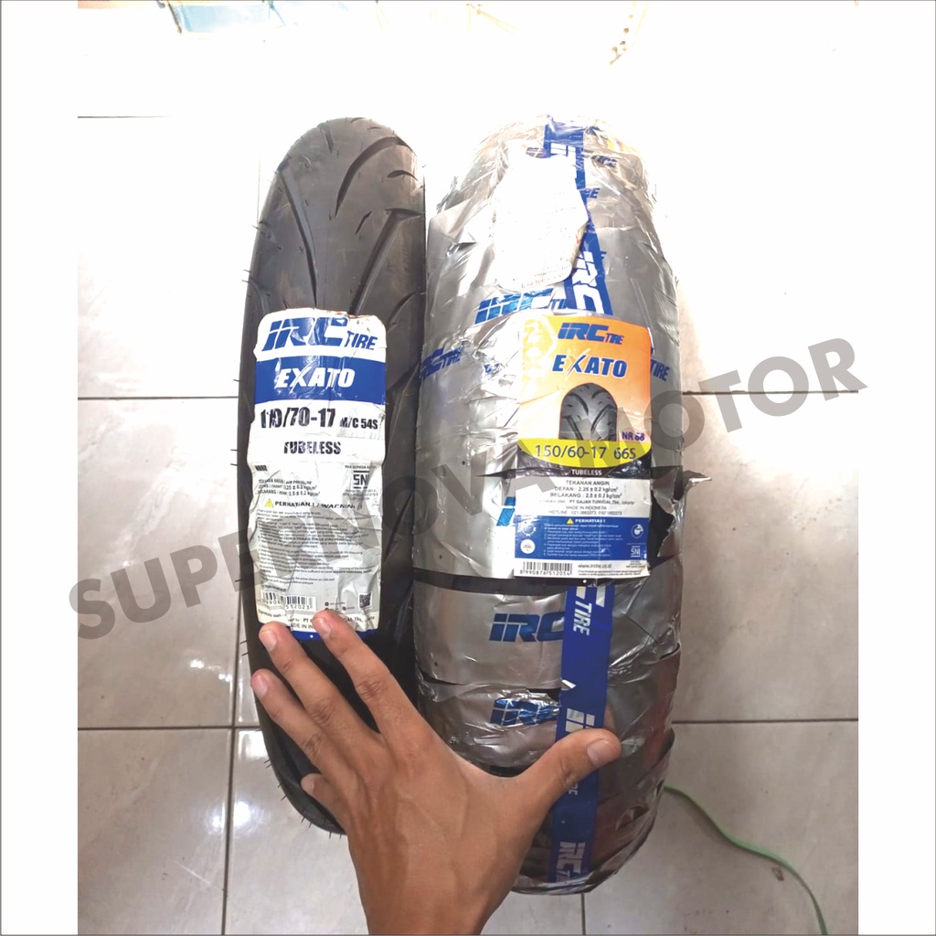 BAN LUAR IRC 110/70-17 150/60-17 EXATO DEPAN BELAKANG BAN IRC EXATO TUBELESS