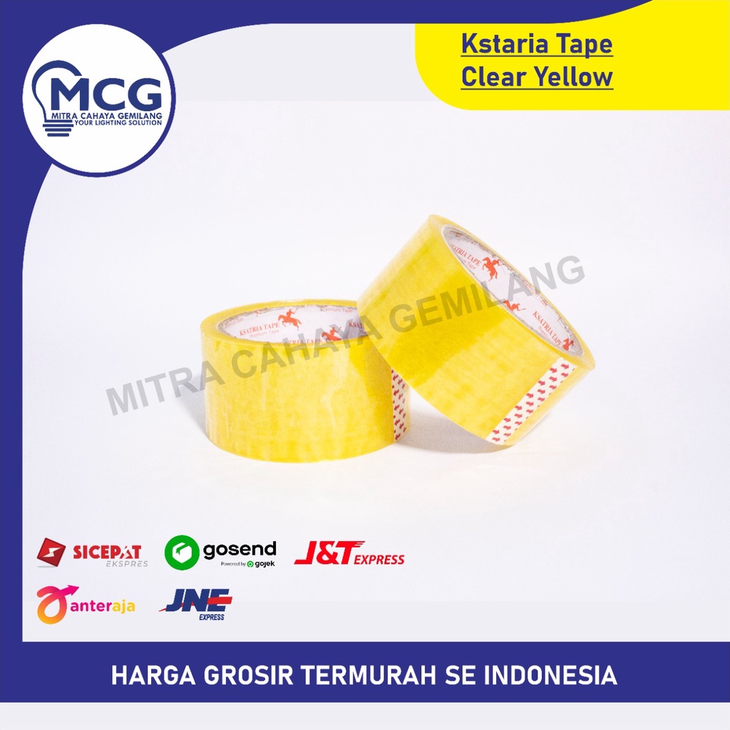 

Lakban OPP Tape / Lakban Clear Yellow KSATRIA Tape 48 mm X 60yard X 100yard