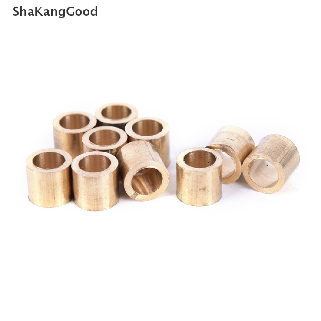 Skid 10pcs Cue Ferrule Kuningan Alat Perbaikan Tongkat Bilyar / Snooker SKK