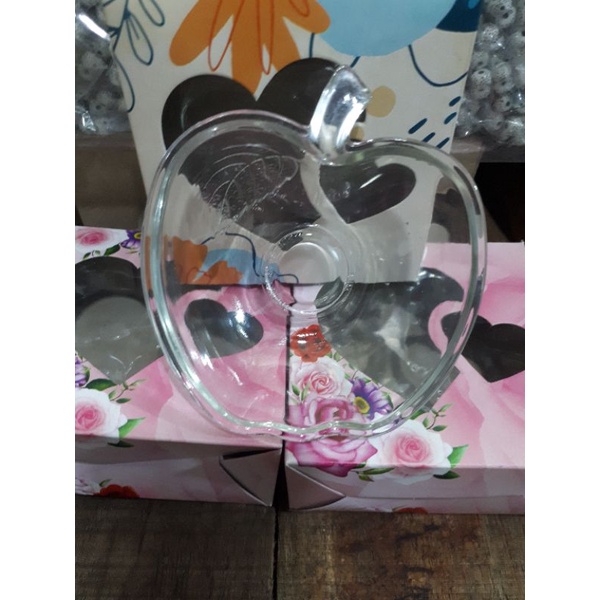 SOUVENIR MANGKOK APEL bahan kaca atau beling