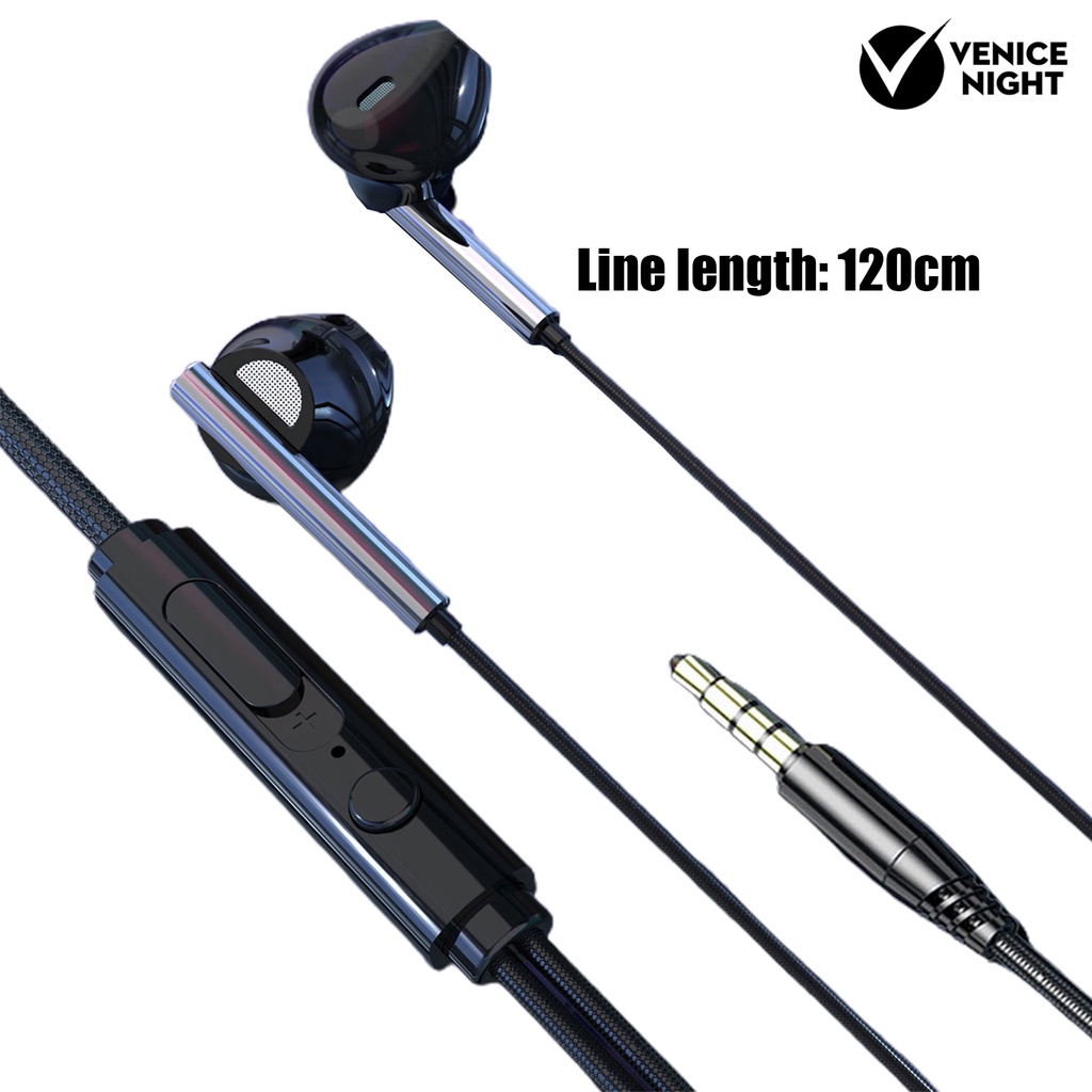 (VNEP) (Berkabel) M25 Earphone In-ear Heavy Bass 3.5mm Universal Game Music Earbud dengan Mikrofon untuk Ponsel
