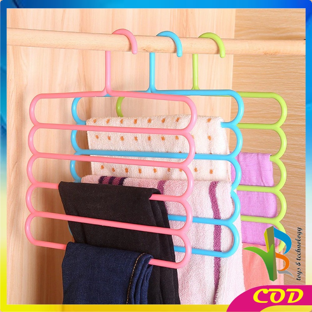 RB-C125 C126 C159 Magic Hanger Baju 9 Lubang / Hanger Pakaian 5in1 Gantungan Baju / Handuk Plastik