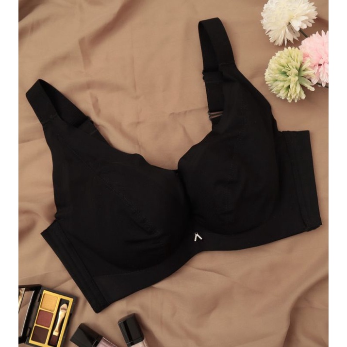 PROMO - FIORI Bra GRETA Black | Bra Kawat Tanpa Busa | Full Cup Tali Lebar | Kait 4