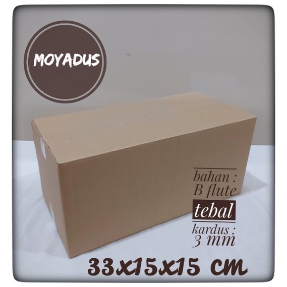 

kardus karton box uk. 33x15x15 cm...ST (SHEET) / SINGLE WALL POLOS