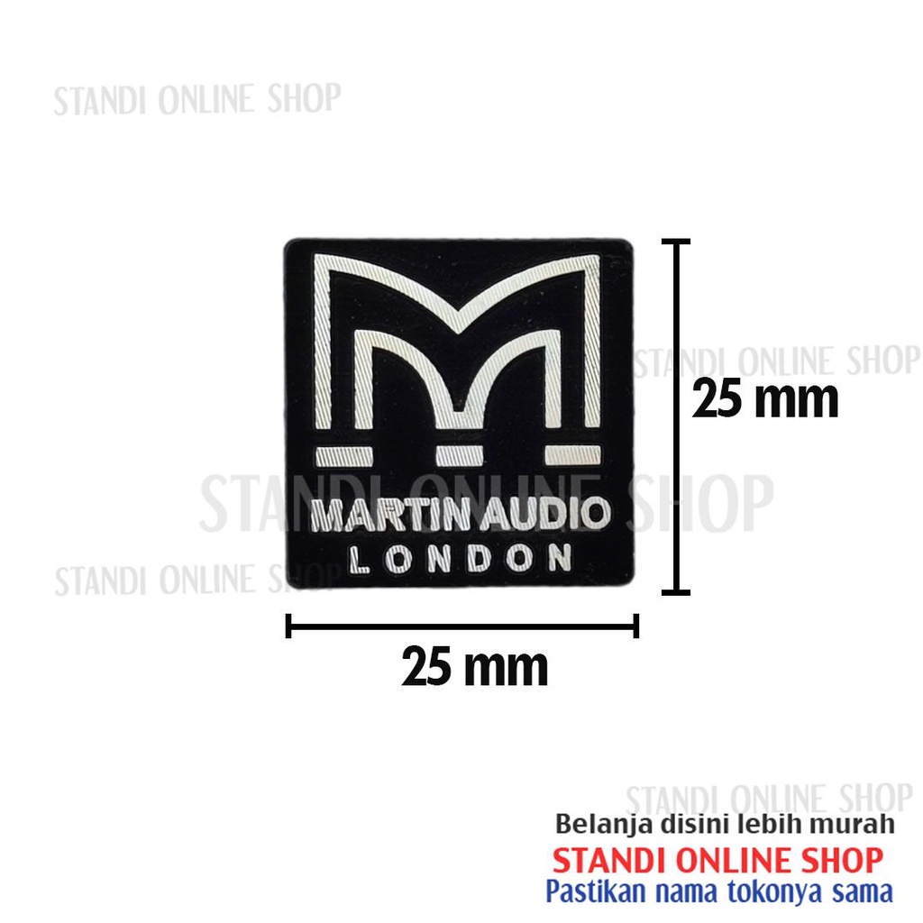 Emblem Aluminium Sticker Decals 3D Logo Martin Audio London Speaker