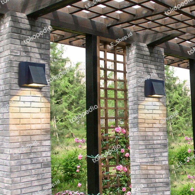 Lampu Dinding Taman Outdoor COB / LED Wall Light Dua Arah K Minimalis 6W