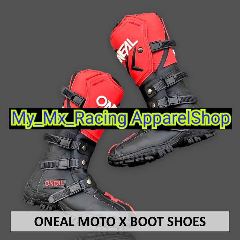 Sepatu MX Boots - Sepatu Trail - Sepatu Motocross - Sepatu Enduro - Sepatu Adventure - Red Black terlaris