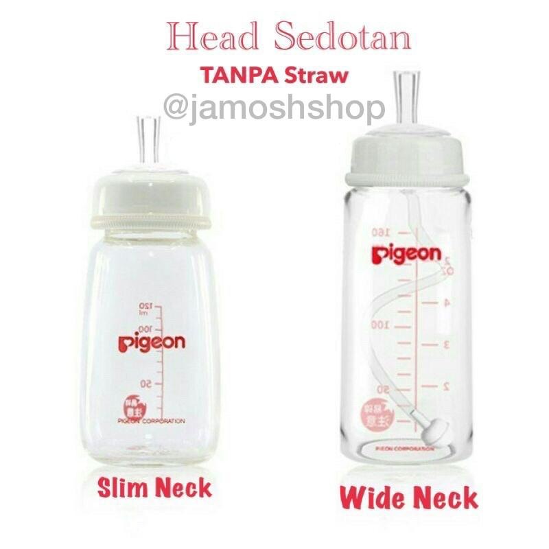 Sedotan Pengganti Nipple Straw Sippy Replacement Botol Susu Pigeon Slim / Standar Neck/Sedotan Botol Bayi