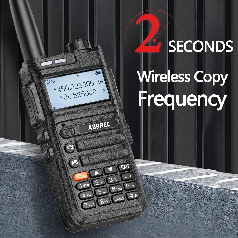 ABBREE AR-F5 - Walkie Talkie 10W Power Quad-Band 136-520MHz - Radio Panggil Terbaru dengan Fitur Terbaru dari ABBREE