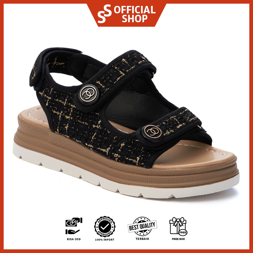 [Original Ber-Hologram] SNEAKYSHOES YUJIN SANDAL STRAP WANITA IMPORT PREMIUM QUALITY