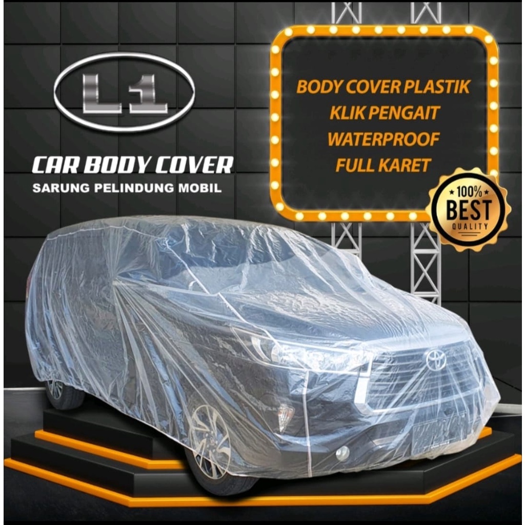 Body Cover Plastik Mobil Besar (Bahan dijahit, bukan dipress) jadi tidak gampang sobek