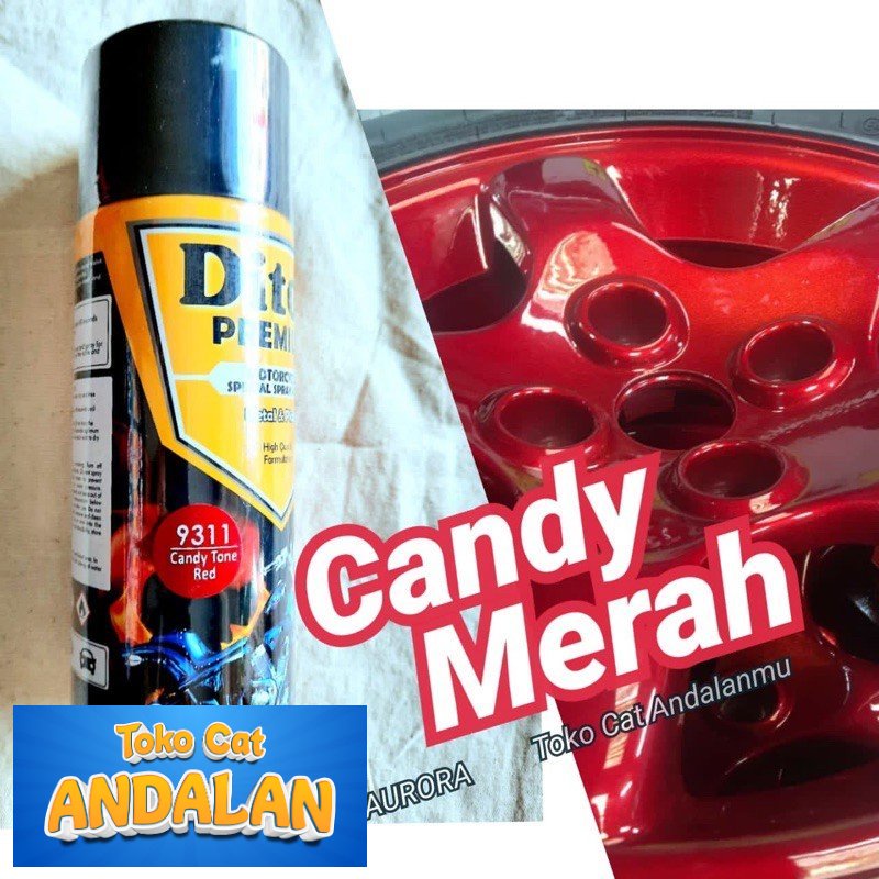 

Pilox Diton Premium Candy Tone Red 9311 Merah Candy Candytone Transparan Cat Pilok Tahan Bensin