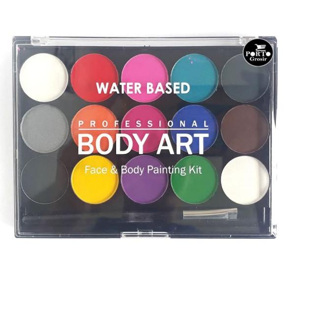 

Professional Body Art Face And Painting Kit 15 Color Set + 1 Brush