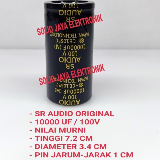CAPASITOR ELCO SR AUDIO 10000 UF 100 V ELKO 10000UF 100V MIKRO ASLI