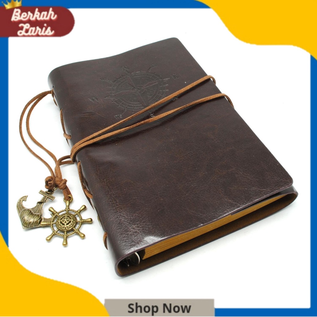 

Buku Catatan Harian Binder Kulit Retro Pirate Daily Notebook - 8005 Berkah Laris