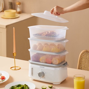 Samono Food Steamer SW-FS09 Kukusan Listrik 3 Susun 9L Pemanas Cepat Food Grade