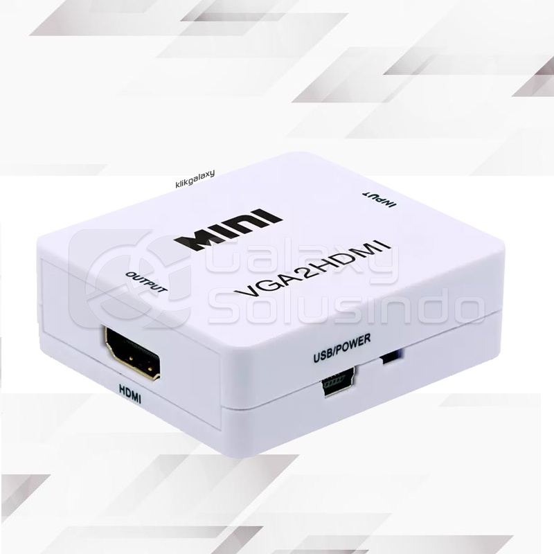 Converter Mini VGA To HDMI with 3.5mm Audio