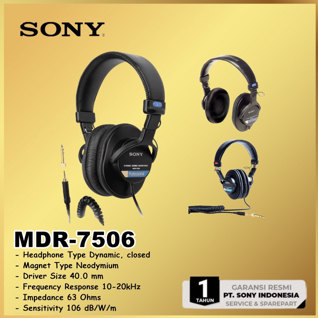 Sony MDR-7506 MDR7506 MDR 7506 Stereo Professional Headphones Headset