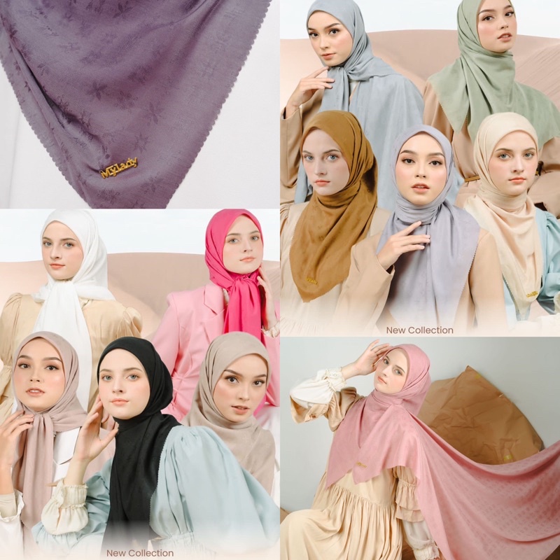 Mylady Hijab JACQUARD Voal Plain Ultrafine Polos Laser Cut Myladyhijab soft mint rosetan nude milkte