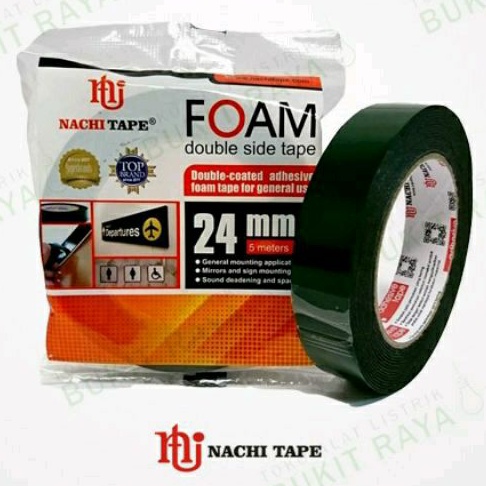 

ORIGINAL! Nachi Isolasi Double Tape Foam Nachi 24mm x 5m SPON HIJAU