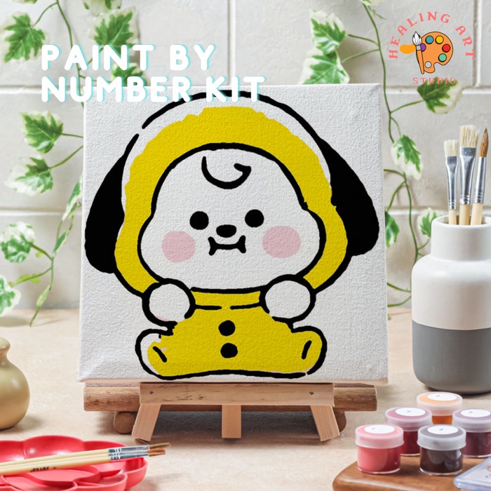 

Paint By Number Lukisan Bts Bt21 Canvas 20X20 Cm