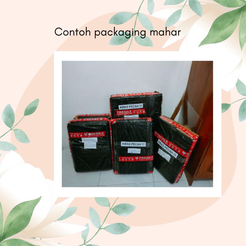 Mahar Pernikahan Akrilik Model Brush Kipas 30*40 cm